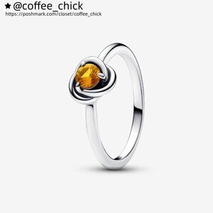 Pandora November Honey Eternity Circle Ring
